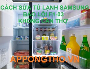 Thay cảm biến nhiệt độ TC để xóa lỗi F1-03 tủ lạnh Samsung