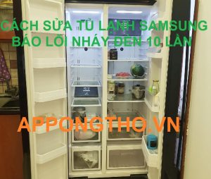 Các model tủ lạnh Samsung lỗi nháy đèn 10 lần